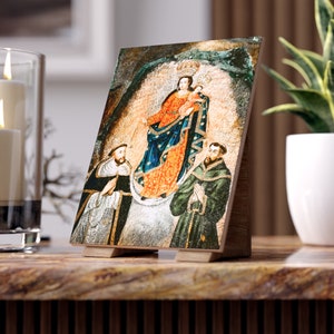 Our Lady of Las Lajas Ceramic Icon - Tile Size 6" × 8"