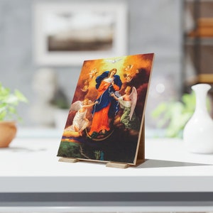 Our Lady, Undoer of Knots - Ceramic Tile 6x8 inches