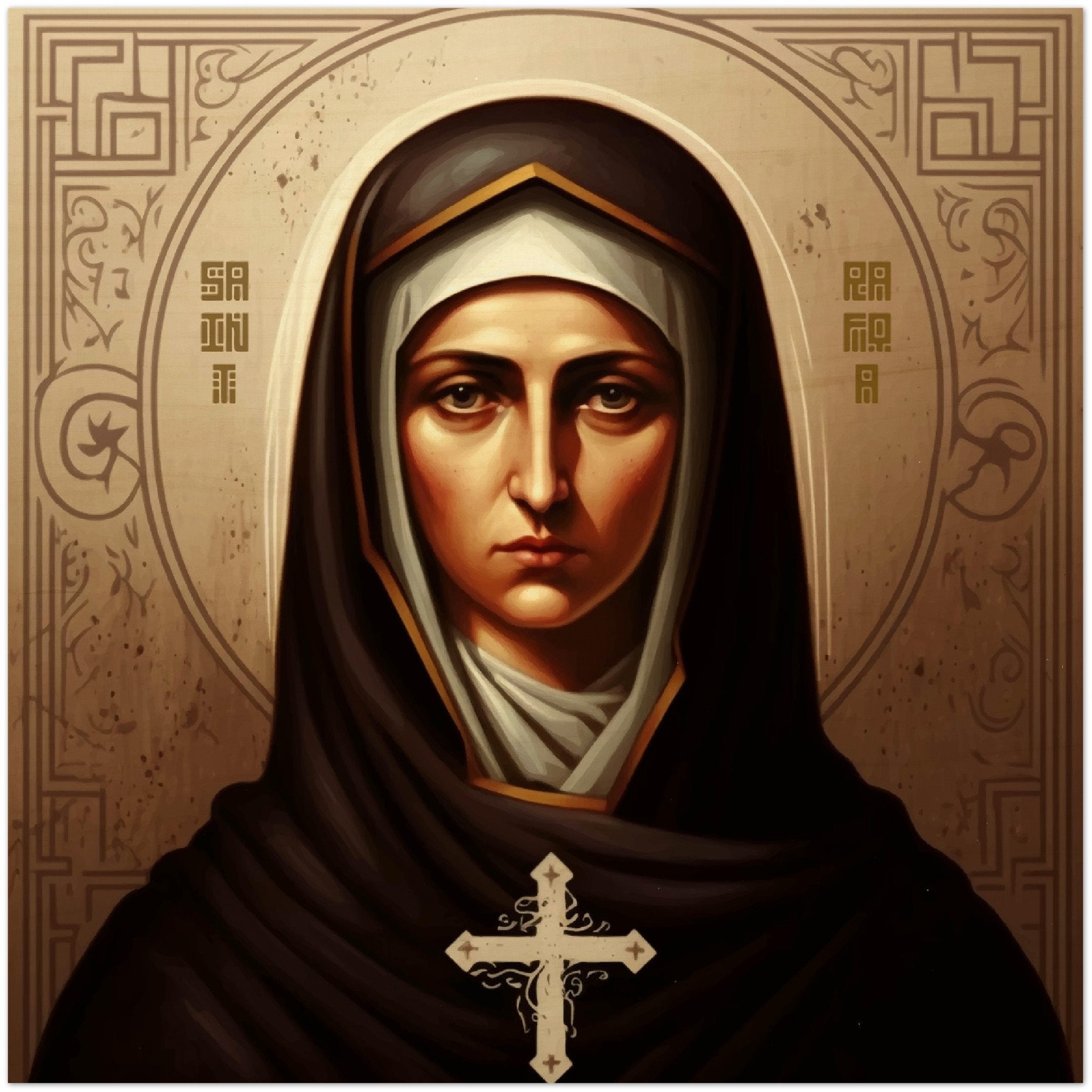 Saint Rafqa Wood Icon Lebanese Maronite Nun St Rebecca - Rafqa Pietra ...