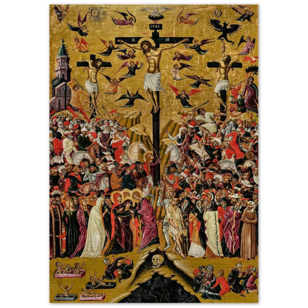 The Crucifixion Brushed Aluminum Print - Pavias Andreas - Our Lord