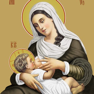 Nursing icon of the mother of God