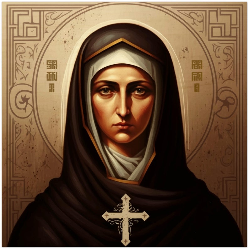 Santa Rafqa Saint Rafqa Wood Icon Lebanese Maronite Nun St Rebecca - Rafqa Pietra ...