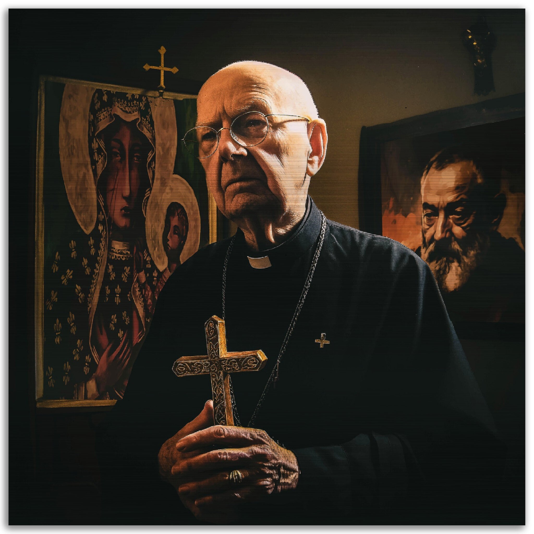 Father Gabriele Amorth Brushed Aluminum Print Pope s Exorcist Rome 