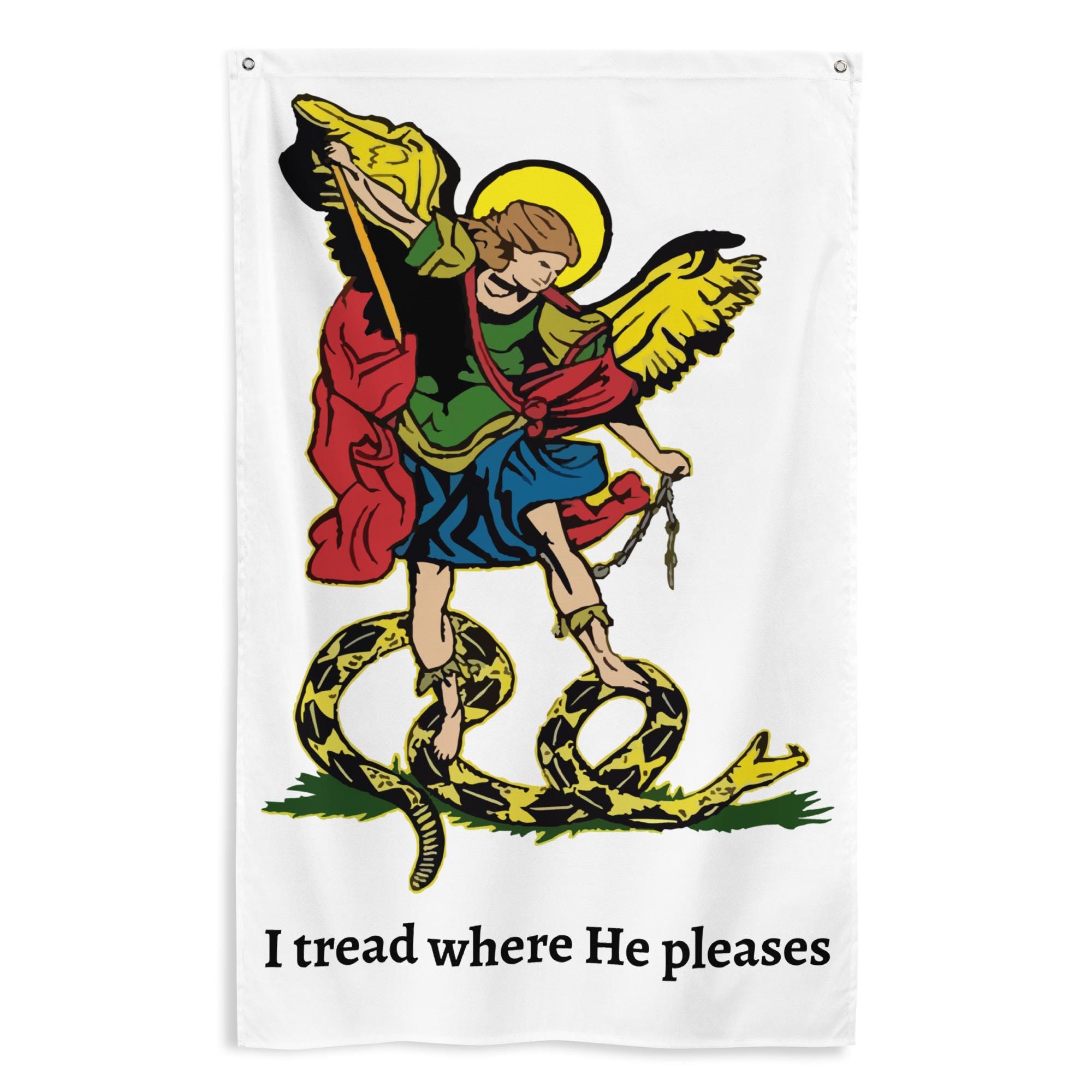 Flag - Cast Satan Into Hell - St Michael the Archangel White