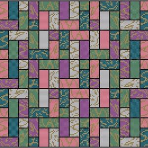 Geometric Cross Stitch Pattern, Abstract, Modern Cross Stitch, PDF, Instant Download, Geometric 01