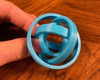 Imprimé en 3D - 4 Ring Gyro Fidget Toy