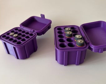 Rugged AA or AAA Battery Holder | Battery Organizer | Battery Storage | Battery Caddy | Battery Box | Battery Case | 3D Printed