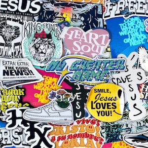 Christian Stickers | Faith Stickers | Religious Stickers | Holographic Stickers | Sparkle Stickers | Waterproof stickers | Jesus stickers