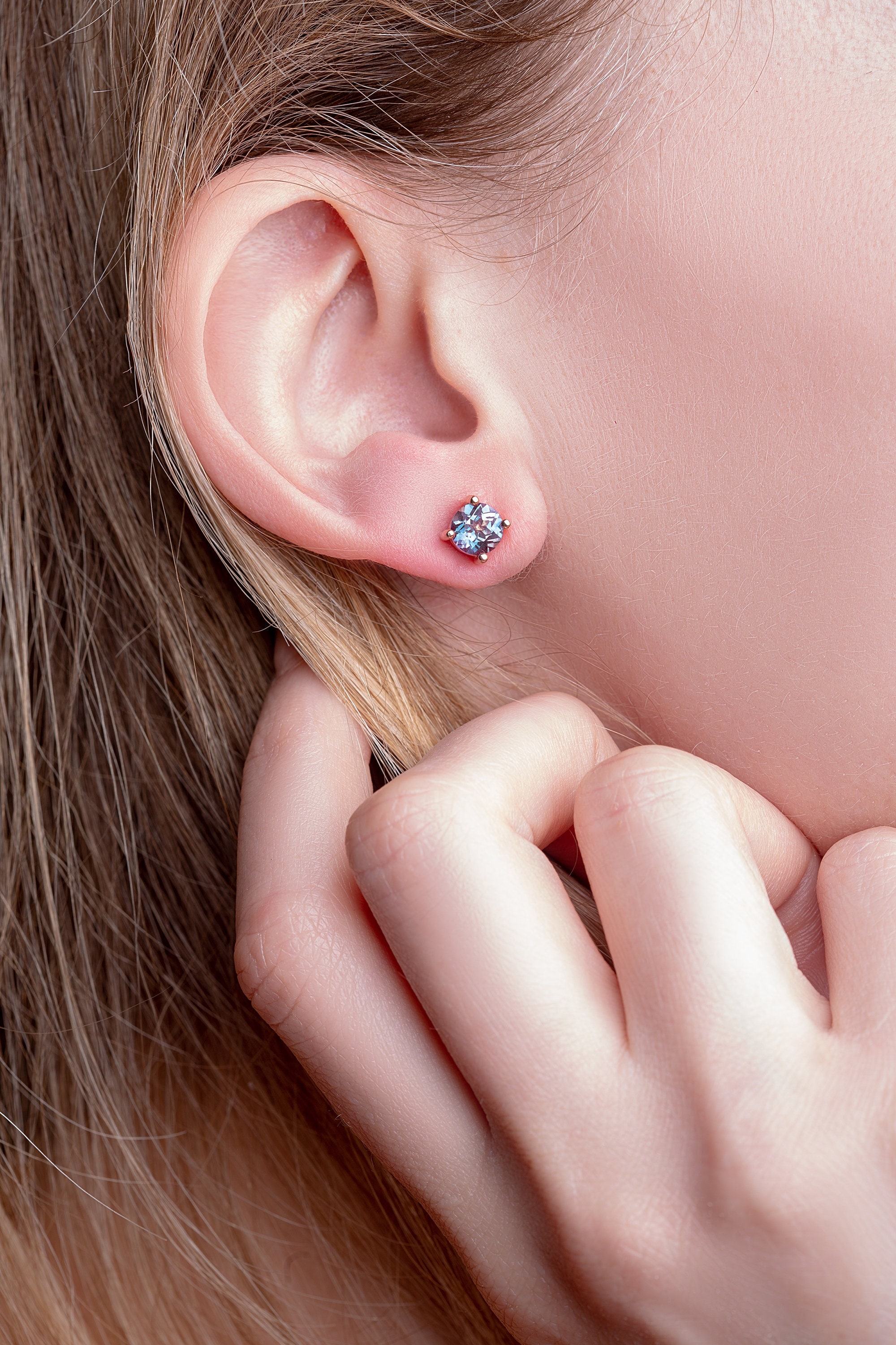 Alexandrite Stud Earrings Alexandrite Earrings Stud Earrings