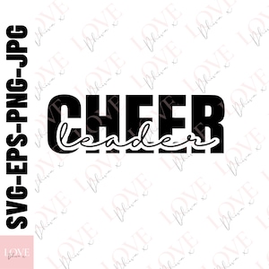 Cheerleader SVG PNG EPS,cheer svg,cheerleading svg,cheer shirt svg,cheer mom svg,cut files for cricut silhouette,instant download