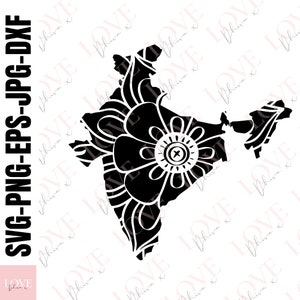 India Mandala SVG PNG DXF, india svg cut file,files for cricut,stencil svg for cricut silhouette,zentagle india svg sticker decal wall art