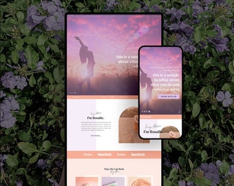 Showit Website Template | Showit Template for Coaches | Website Template | Rosalie | Heather Jones Creative