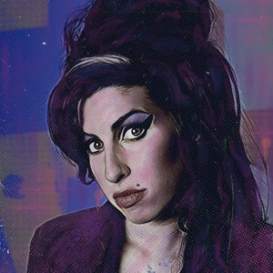 Amy Winehouse  print, artwork  on canvas