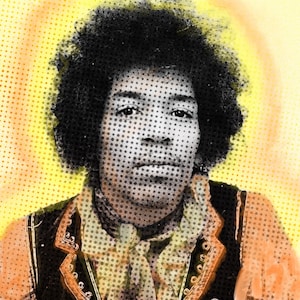 Jimi Hendrix - Aura print, artwork on canvas