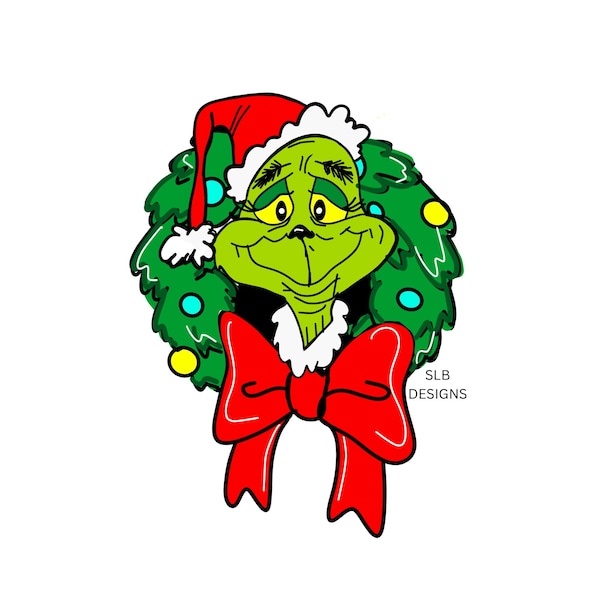 Grinch Door Hanger Etsy