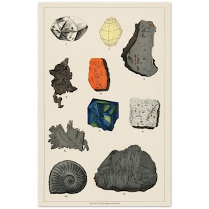 Antyczny wydruk artystyczny z kamieniem szlachetnym (1880)