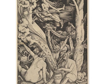 Witches' Sabbat Art Print| Antique Poster Print | Witchcraft Occult 1510