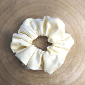 Pastel Lemon Yellow Butter Jersey Hair Scrunchie