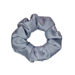 Baby Blue Silky Satin Hair Scrunchie