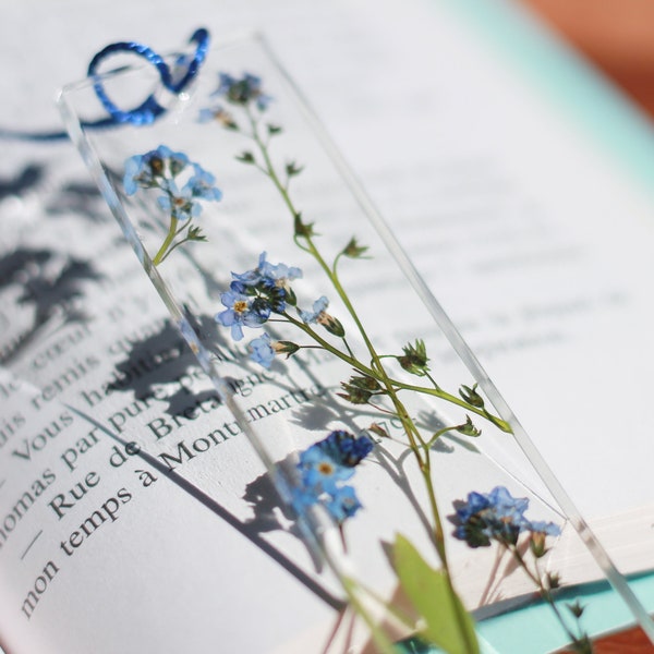 Marque page myosotis alpin