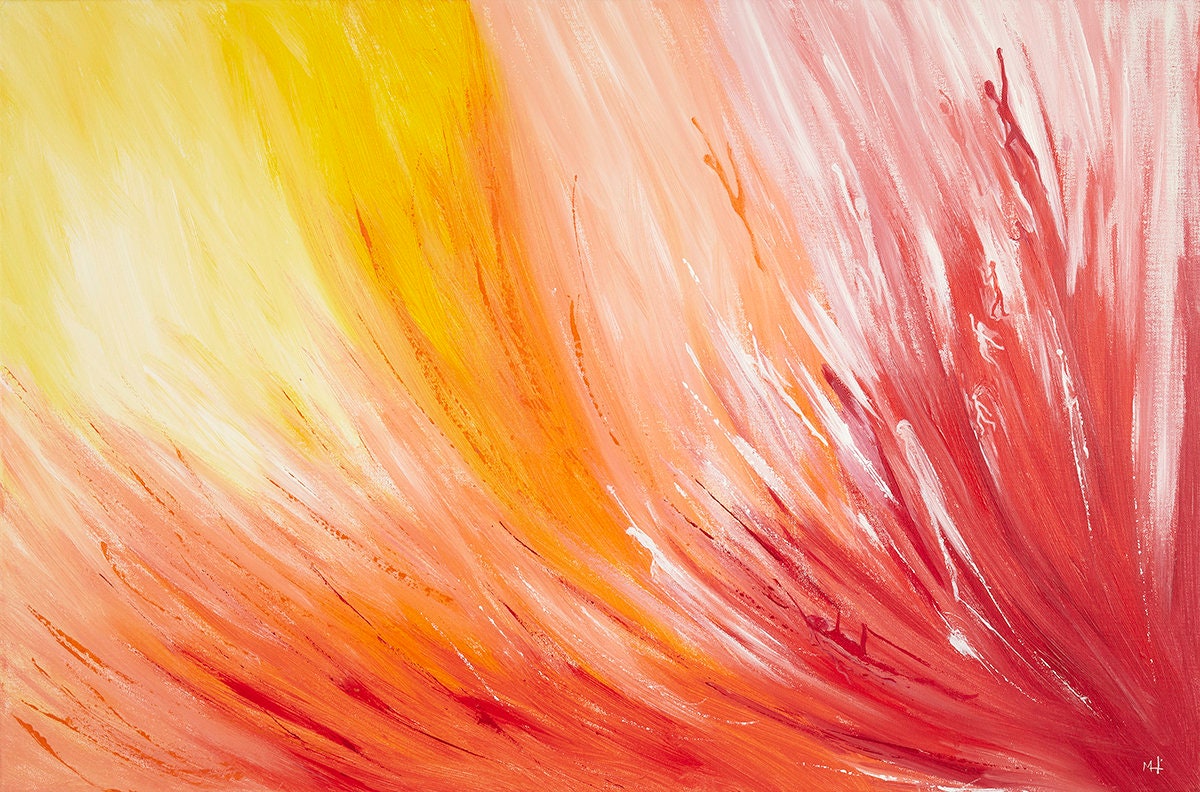 XL Wall ART Large Floral Original Abstract Paintingtrending Etsy