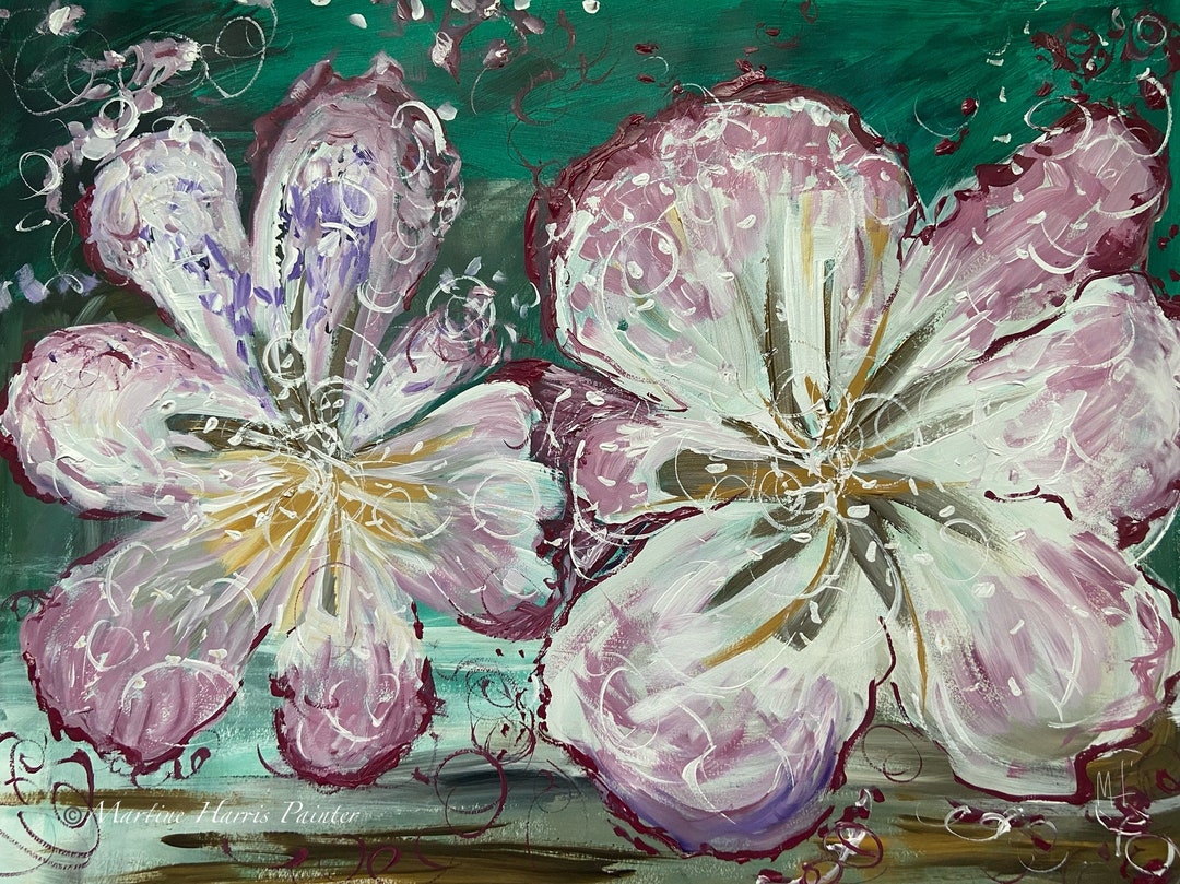 Large Botanical Wall Art Original Art Modern Art Handmade Painting