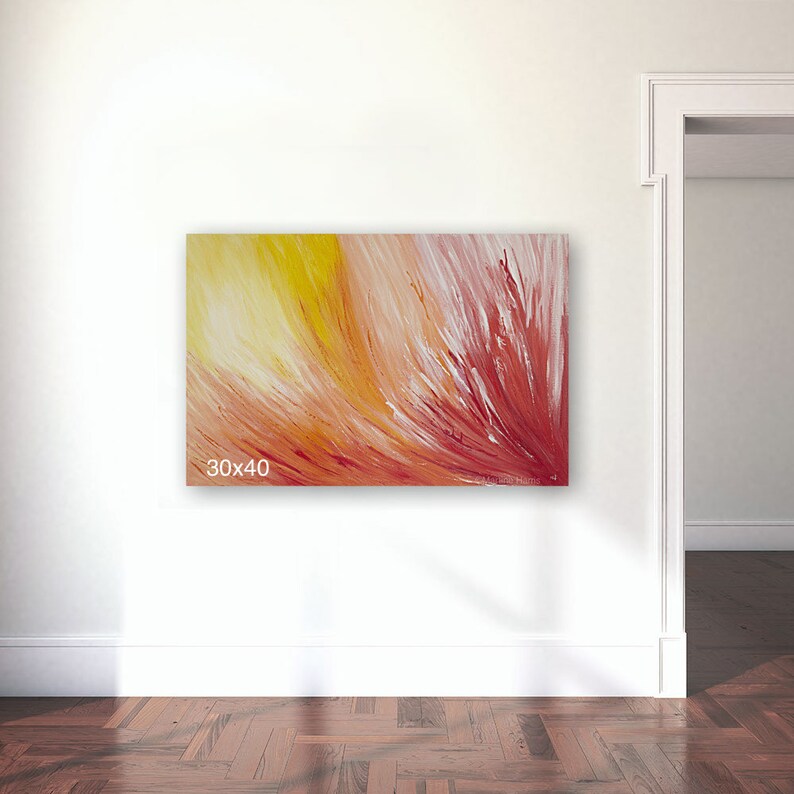 XL Wall ART Large Floral Original Abstract Paintingtrending Etsy