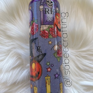 I put a spell on you, Witchy women, Witch Vibes, Halloween, gifts, 20oz Skinny Tumbler, Goth, Sparkly Gifts, Made to order
