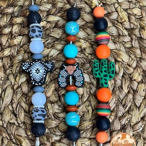 Tumbler Charms, Western Style, Gifts, Silicone beads, Cow, Tumbler Accessories, Tumbler with Handle, Stanley Cup Charm, Cactus, Highland Cow