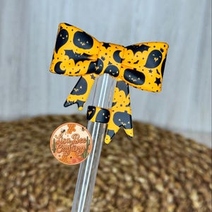Straw topper, Spooky Season, Gifts for her, Silicone, Light Orange, Black, Coquette, Tumbler Accessories, Stanley, Halloween, Ghost, Pumpkin