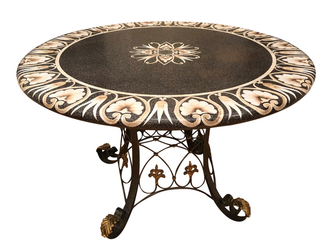 Decorative Maitland-smith Round Dining Table Iron and Bronze - Etsy