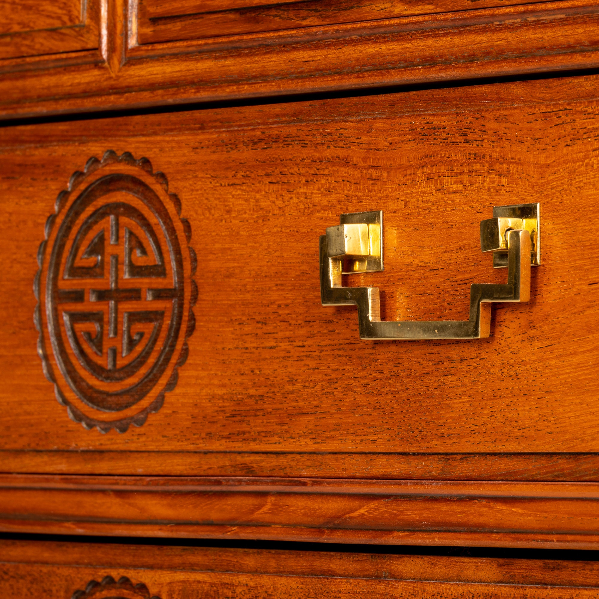 1950s George Zee Chinese Solid Wood Chest of Drawers Long 1950s George Zee Chinese Solid Wood Chest of Drawers Long