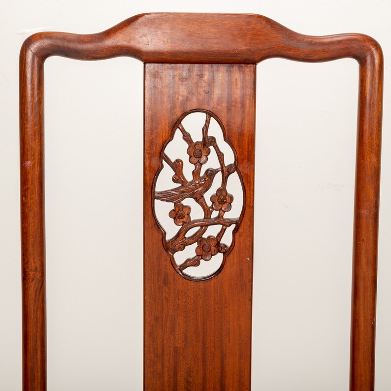 Vintage Chinese Solid Rosewood Ming Style Dinner Chairs Set of 8 extra