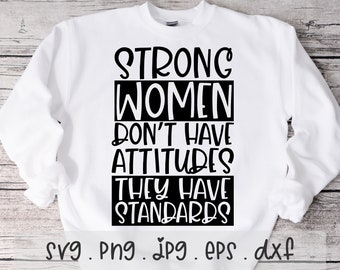 Strong Women Standards SVG PNG: Empowerment Design (Commercial Use)