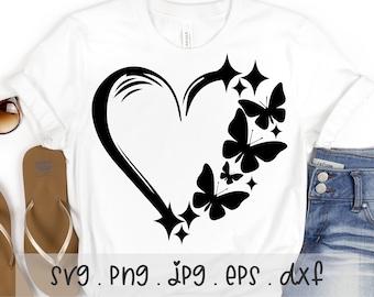 Butterfly Heart SVG: Valentine's Day Couple Design (Download Files)