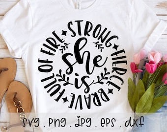 She Is Fierce SVG: Strong Women Empowerment Design (Digital Files)