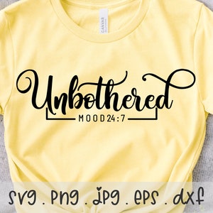 Unbothered Mood SVG PNG JPG: Melanin Sublimation Design