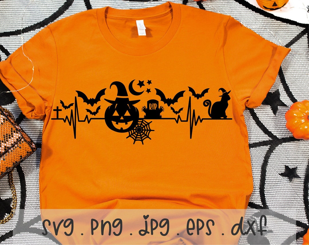 Pumpkin Heartbeat Halloween T-Shirt