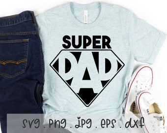 Super Dad SVG: Vaderdag superheldontwerp (digitaal bestand)