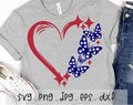 USA Butterfly Heart SVG: 4th of July Patriotic Design (Digital Download) product logo