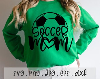 Soccer Mom Heart Design: Sublimation Print, Cricut (Digital Download)