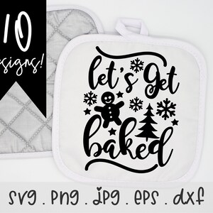 Christmas Pot Holder SVG Bundle: Funny Kitchen Quotes (Digital Download)