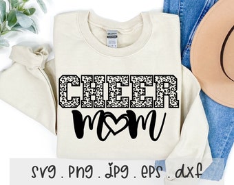 Cheer Mom Leopard Print Design: Sublimation, Cricut (Download Files)