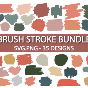 Pinselstrich Bündel SVG/PNG, Bundle Handgezeichneter Schlüsselbund Sublimation Design, Splatter Pinsel Bündel Hintergrund kommerzielle Nutzung Datei