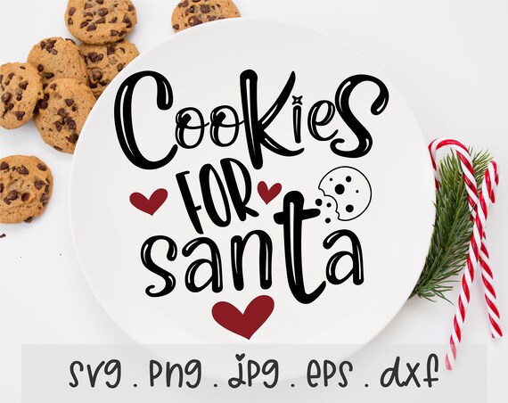 Cookies For Santa SVG: Christmas Tray Design (Digital Download)
