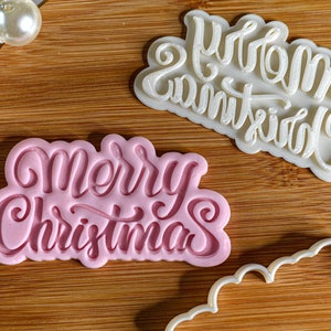 Merry Christmas Cookie Cutter + Stamp