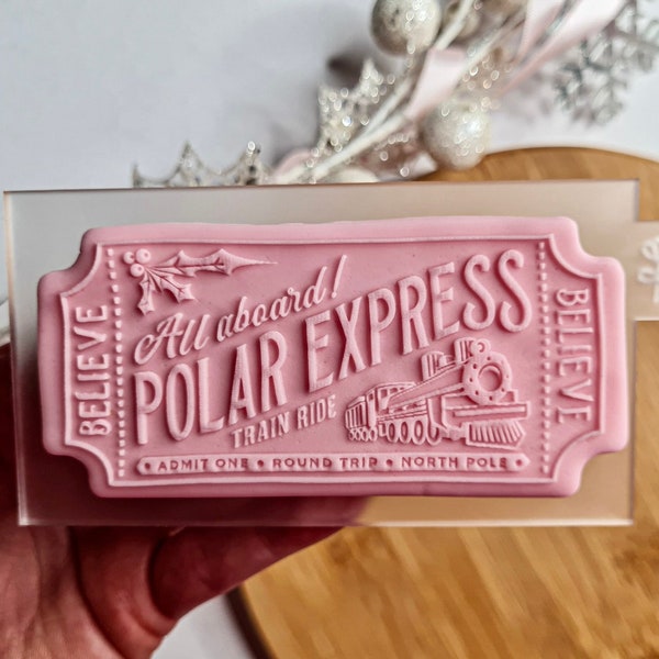 Christmas Polar Express Ticket Cookie Cutter + Embosser