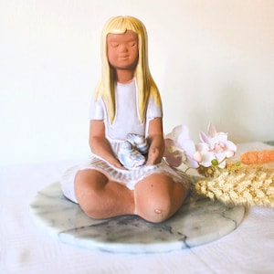 Vintage Jie Grantofta Mädchen mit Vögeln Figur - Bearbeiten Risberg Design