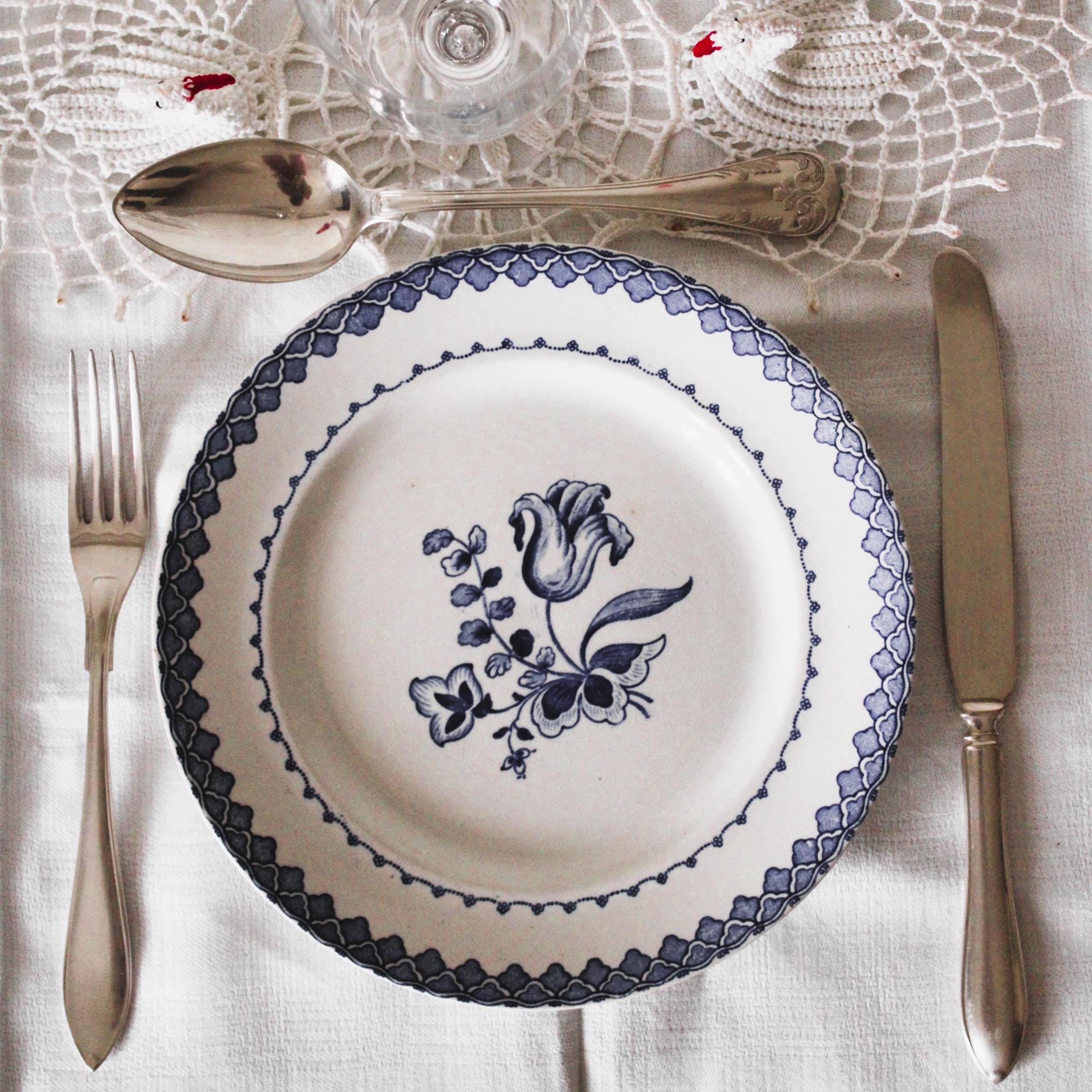 ANTIQUE assiette à lunch Gustavsberg des années 1920 Regina suédoise assiette nordique scandinave. Décoration de table de mariage, objet de collection.