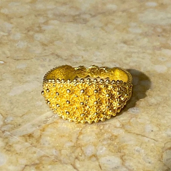 Fede Sarda Artigianale Argento - SUGHERO 3 FILI DORATO - Filigrana Sarda - Gioielli made in Italy - Gioielli Tradizionali Originali